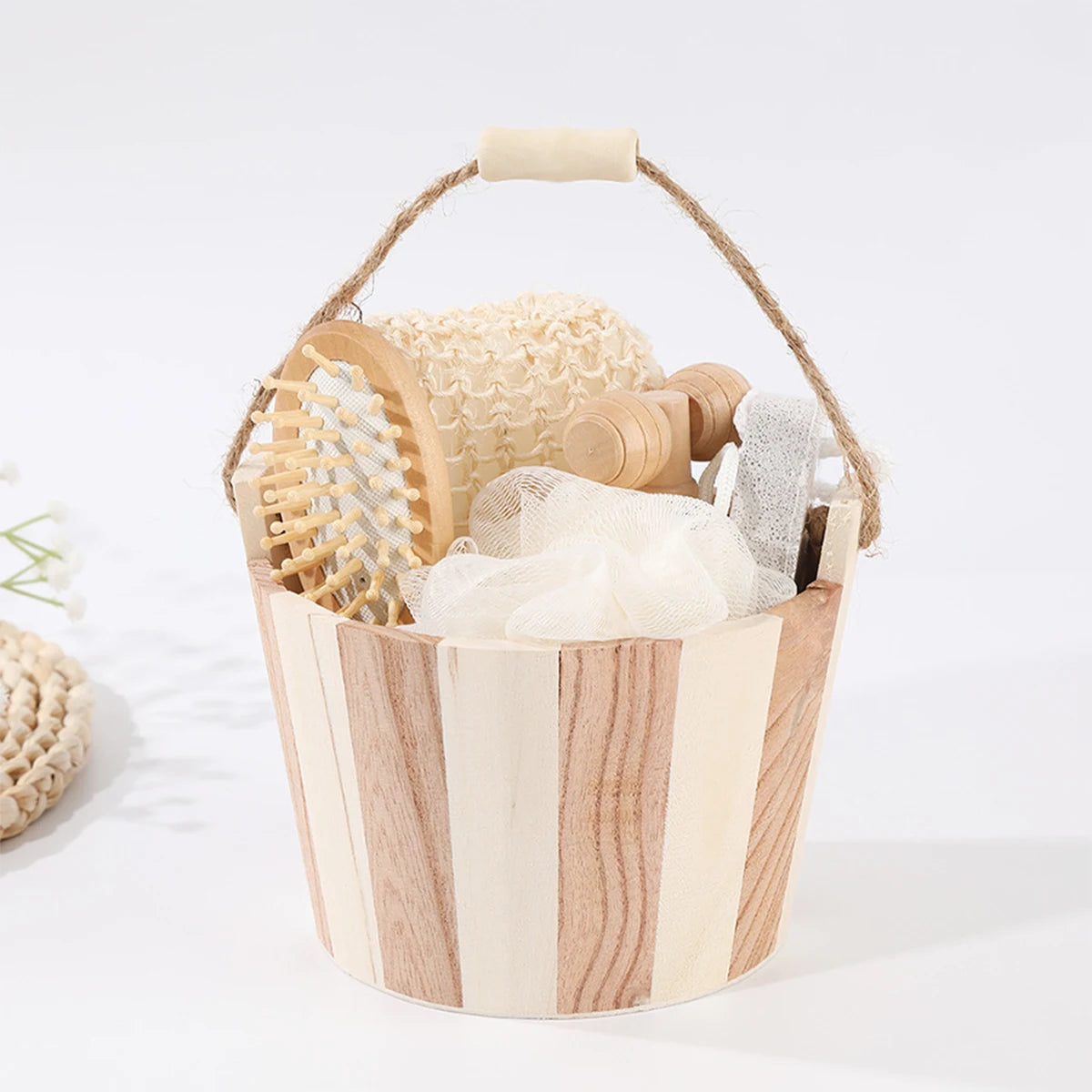 Coffret cadeau spa de douche en forme de cœur, accessoires de salle de bain de qualité spa, idéal pour les mariages, les fêtes et les occasions spéciales.