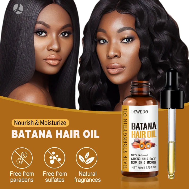 Huile capillaire 100% pure Batana pour la croissance des cheveux : soin naturel, nourrit, réduit la chute, prévient la casse et épaissit les cheveux.