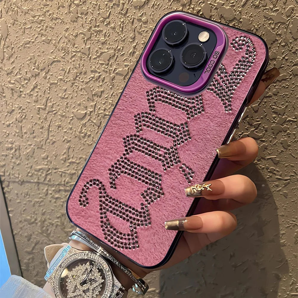 Coque de téléphone J-JuicysS Couture pour iPhone 17, 16e, 16, 15, 14, 13, 12, 11 mini, Pro Max, X, XR, XS Max, 8, 7, Air Plus, avec dos mat anti-chute