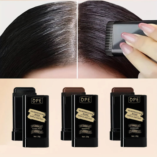 Teinture capillaire portable disponible en formats de 20 g à 20 g, résistante à l'eau et lissante pour cheveux fins, pour une couvrance instantanée.