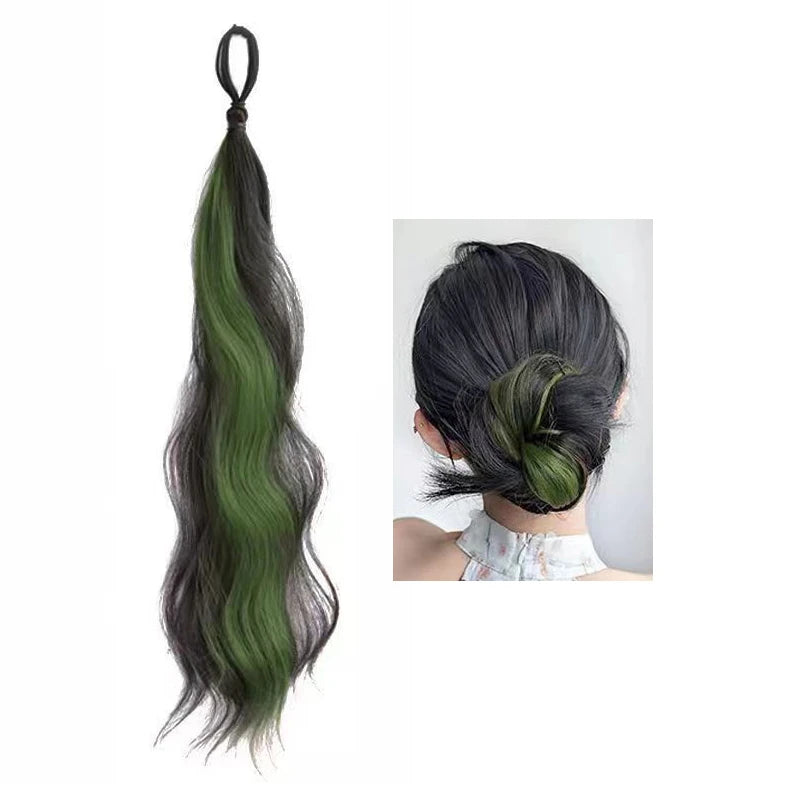 Chignon synthétique auto-enroulable, postiche pour chignon, chignon DIY pour femme, pour un effet décoiffé.