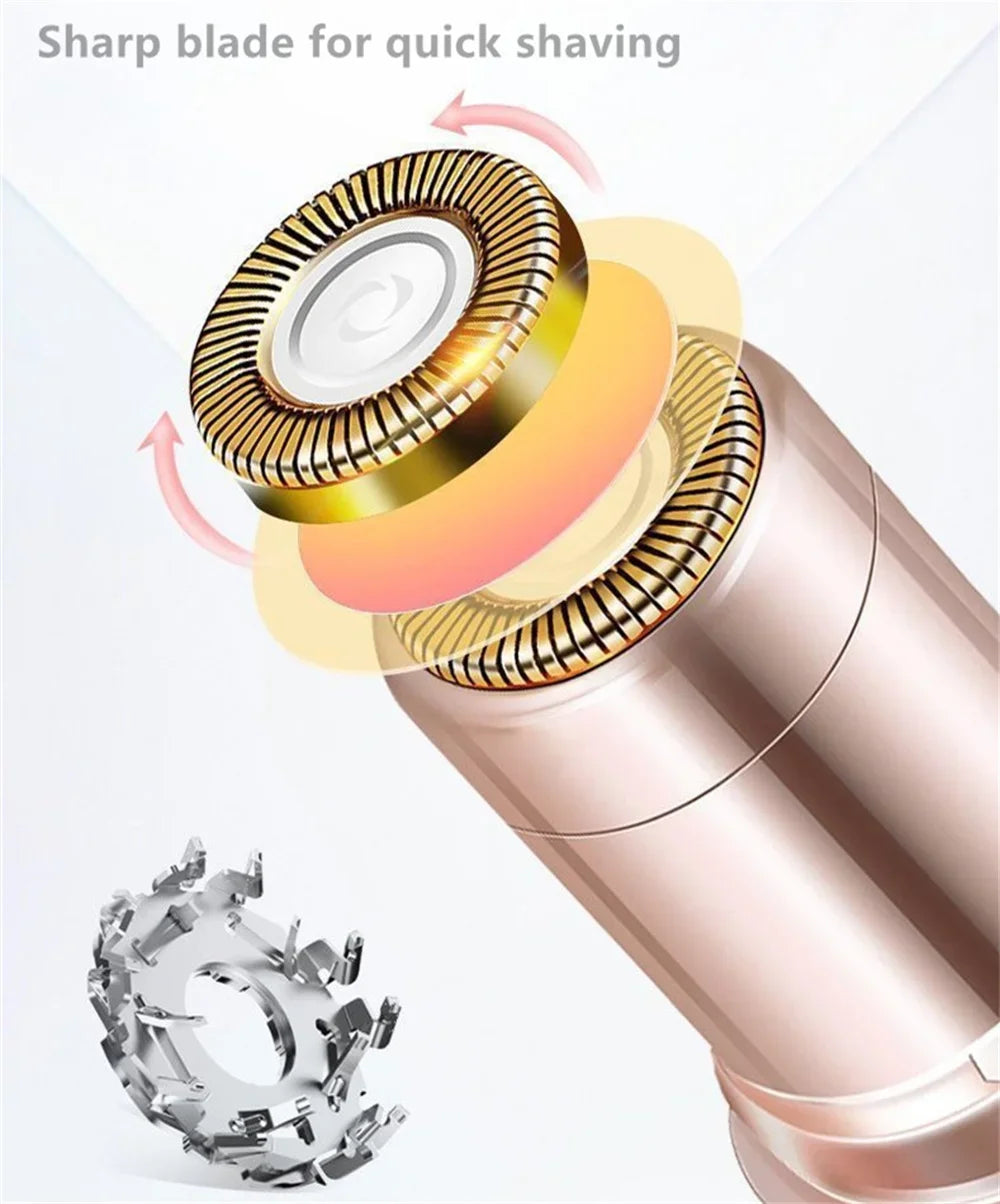 Nouvel épilateur électrique pour le visage, sourcils et lèvres, indolore, zones sensibles du visage (B).