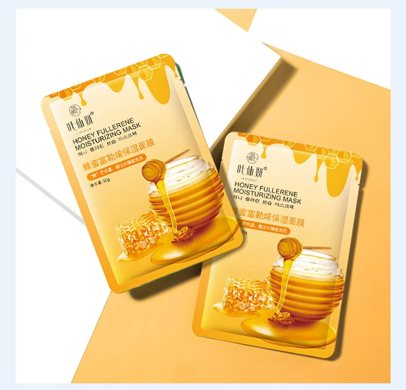 12 masques faciaux hydratants aux myrtilles, à l'aloe vera, au concombre et à la pêche, pour un soin du visage beauté.