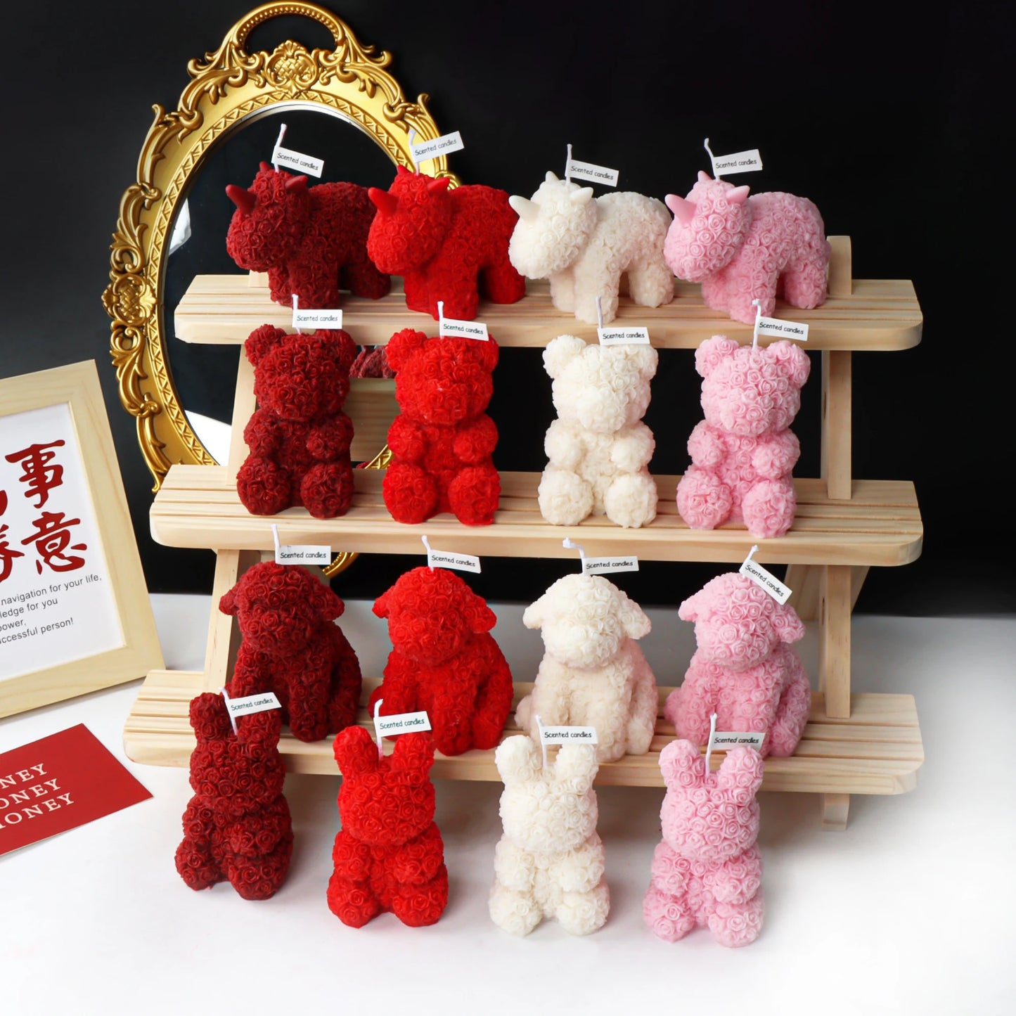 Bougie parfumée 3D Ours Lapin Mignon - Bougie Licorne Rêveuse à Faire Soi-même - Décoration - Cadeaux Faits Main - Décoration Intérieure - Cadeaux de Mariage