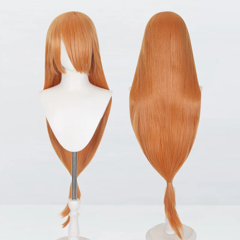 Perruque synthétique pour cosplay, 120 cm de long, lisse, multicolore, avec queue de loup inspirée de la mante religieuse et du renard, idéale pour une soirée costumée d'anime.