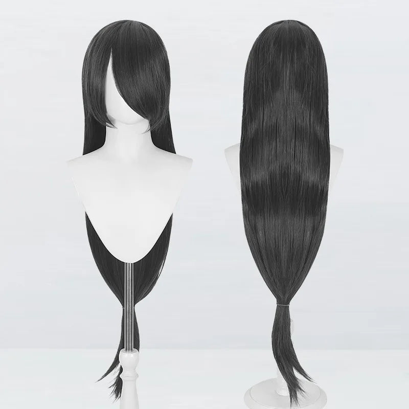 Perruque synthétique pour cosplay, 120 cm de long, lisse, multicolore, avec queue de loup inspirée de la mante religieuse et du renard, idéale pour une soirée costumée d'anime.