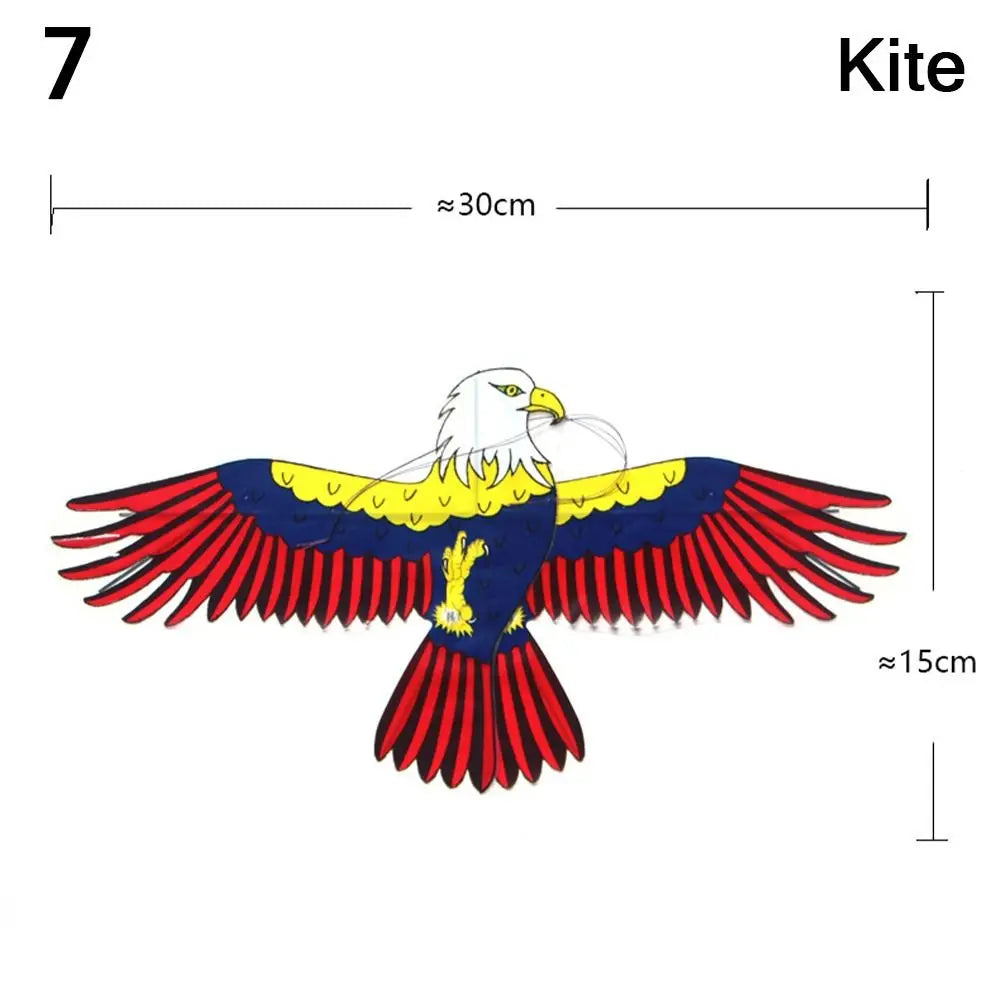 Cerf-volant aigle en plastique transparent, ligne de 30 mètres, grand aigle volant, cadeau pour enfants, cerf-volant de dessin animé, sorties en famille, jardin