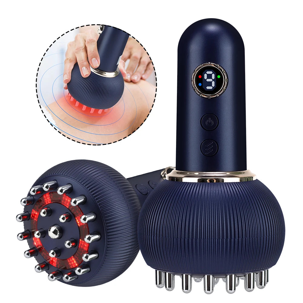 Appareil de drainage lymphatique électrique, brosse de massage corporel méridien, microcourant, Guasha anti-cellulite, appareil de physiothérapie